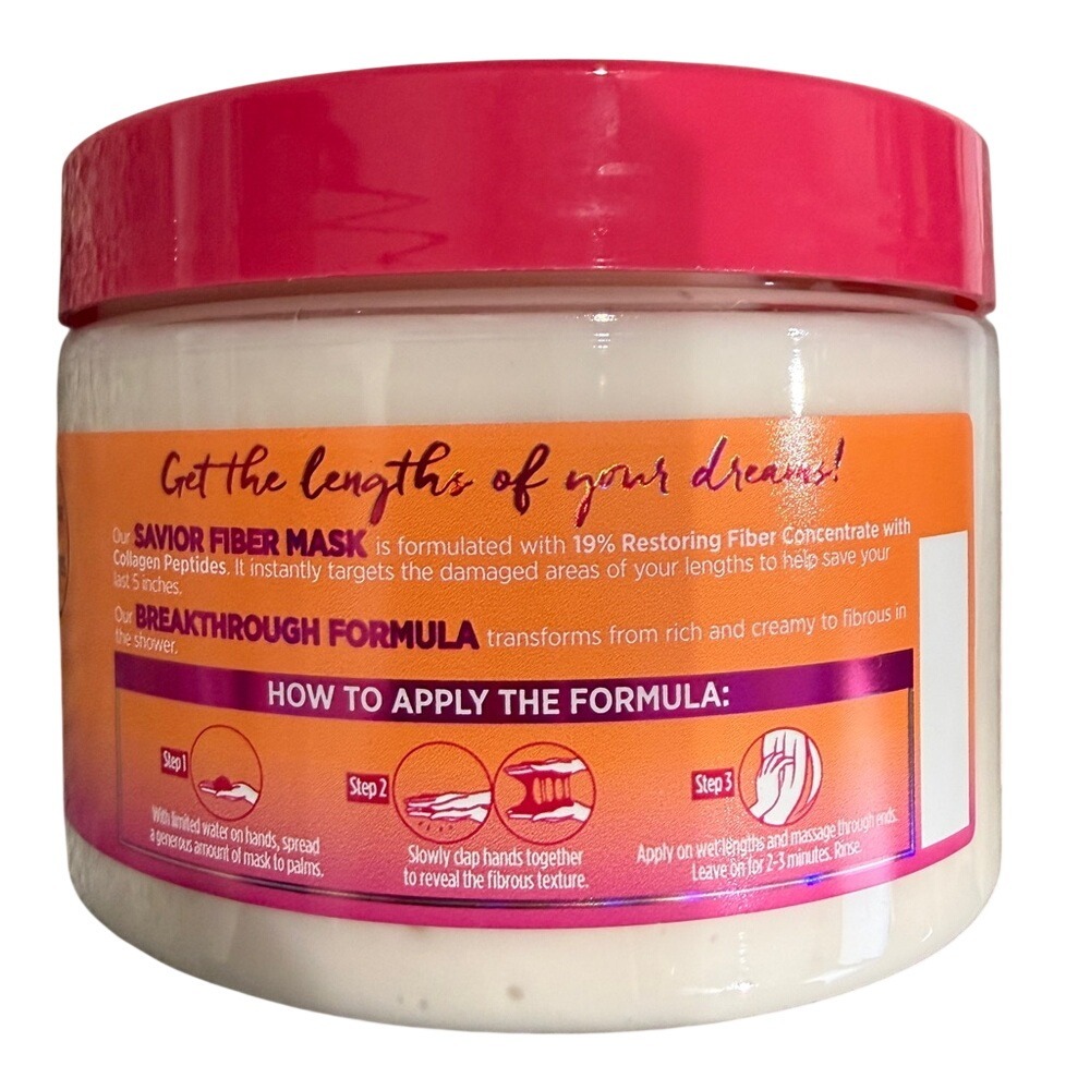 L'Oreal Paris Elvive Dream Lengths Savior Fiber Mask Collagen‎ Peptides 12oz - Picture 6 of 7